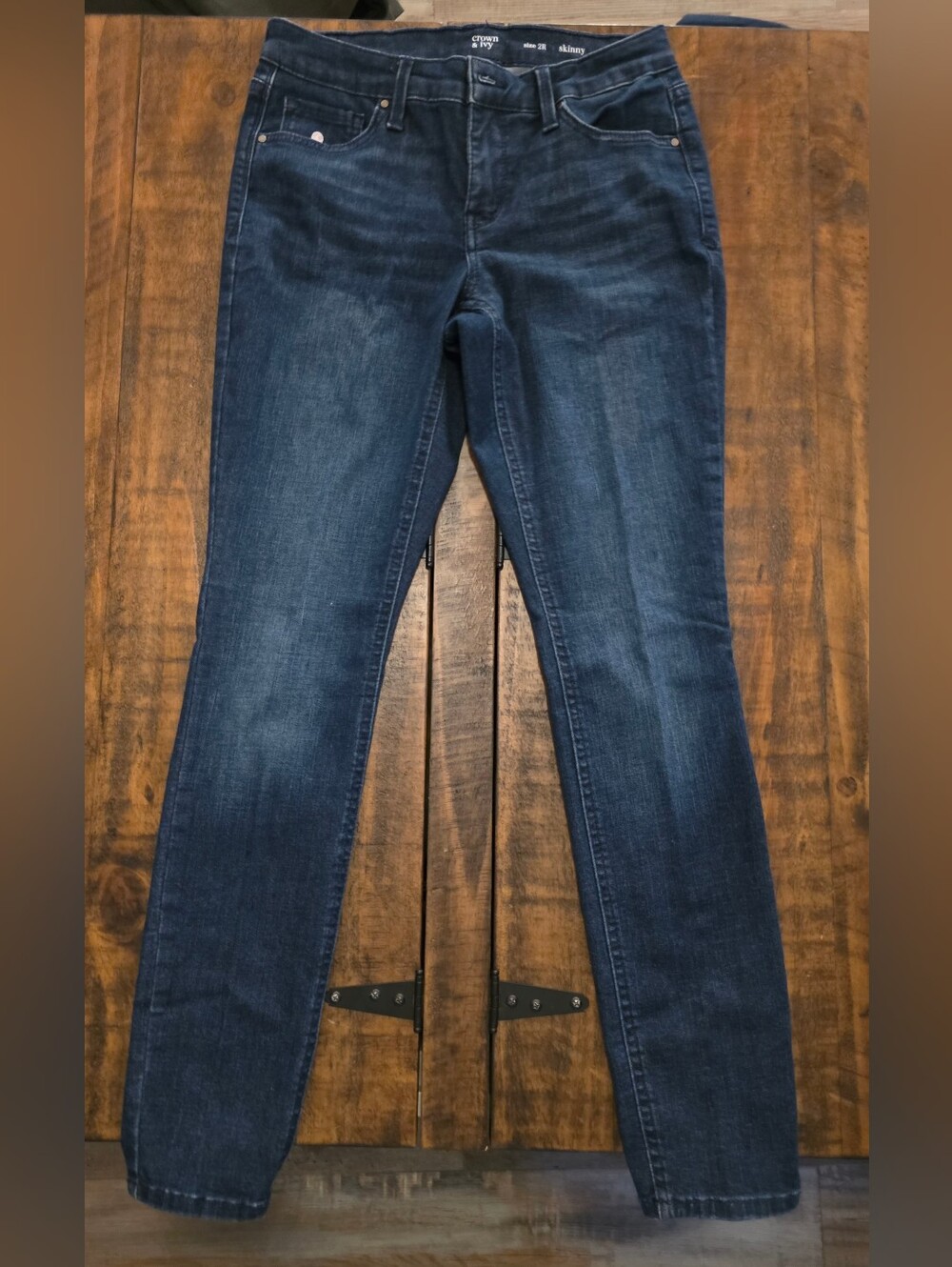 Crown & Ivy Dark Blue Women's Stretch Skinny Jeans